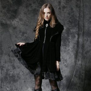 Dark in Love | Gothic Dark Velvet Coat Punk Lolita